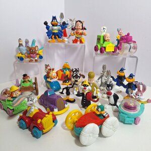 Looney Tunes PVC Figures McDonalds Cars Vintage 80s 90s Lot Taz Bugs Sylvester